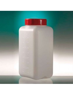 FLACON CARRE LARGE OUVERTURE DBLE FERMET. 1000ML (X  90)