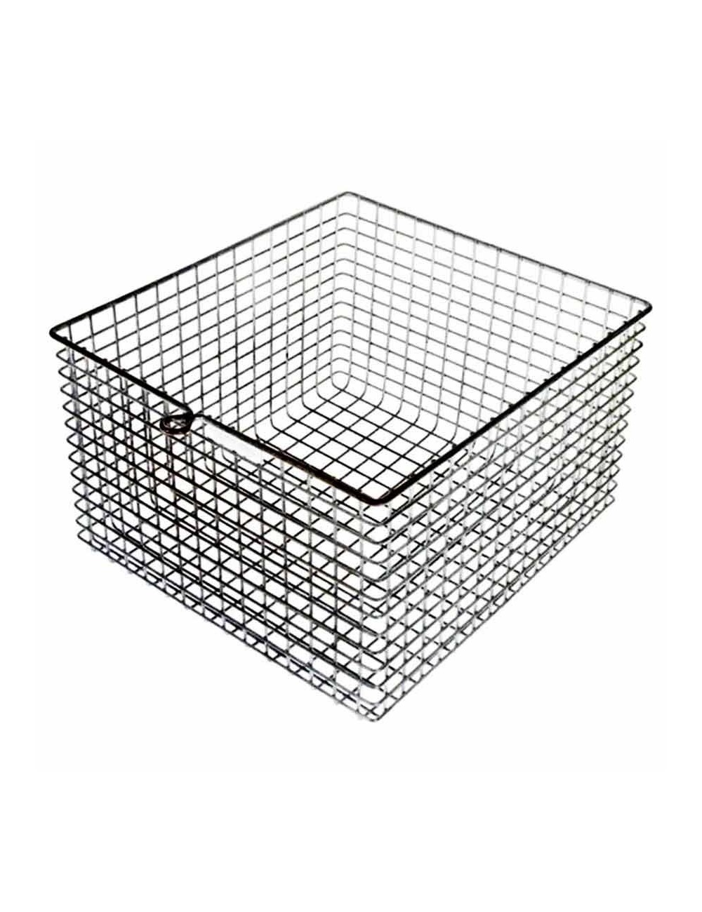 PANIER CARRE EN FIL INOX  200 X 200MM