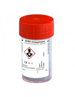 FLACON  60 ML ACIDE BORIQUE ECBU CAPE A VIS ROUGE  (X 600) *DISCONTINUE*