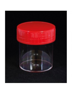 FLACON PRELEVEMENT PS 160 ML 60X70  MM CAPE ROUGE (X360)