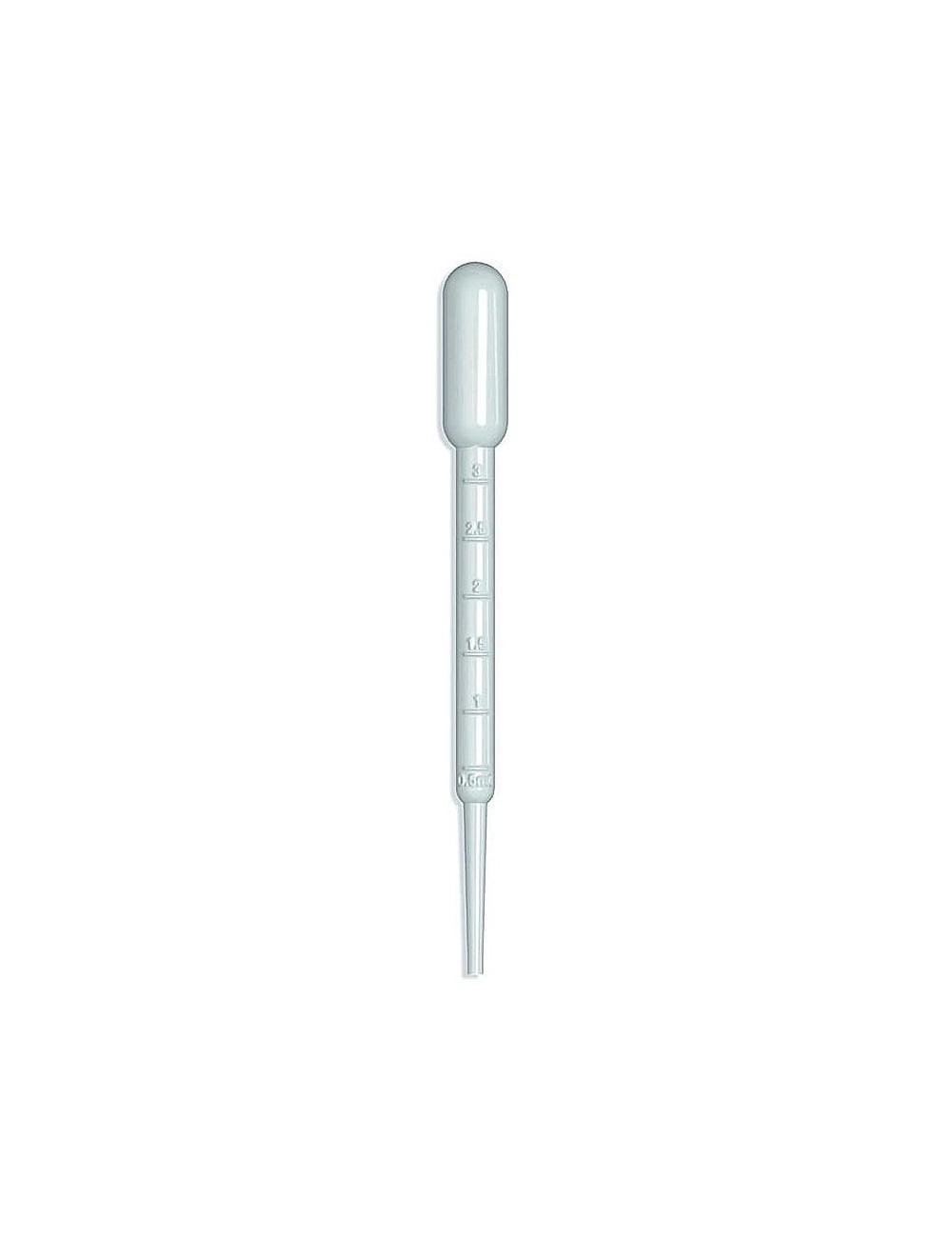 Voarge Lot de 100 pipettes compte-gouttes, compte-gouttes en plastique avec  échelle pour outils de dessin d'expérience, 3 ml