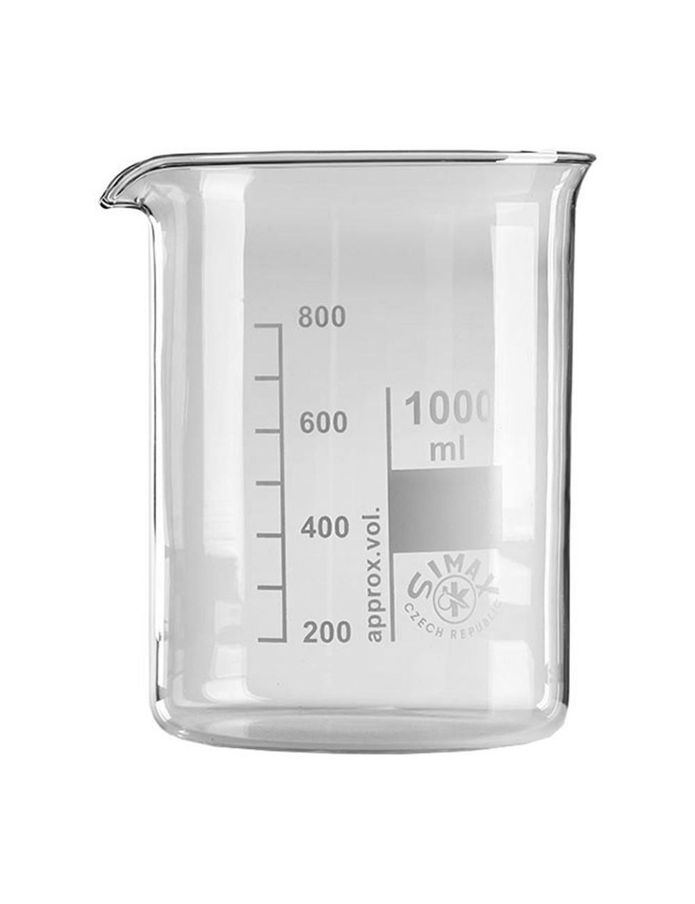 BECHER VERRE BORO FORME BASSE AVEC BEC 1000 ML