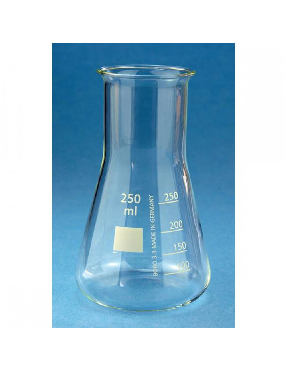 ERLENMEYER VERRE BORO COL LARGE GRADUE 100 ML