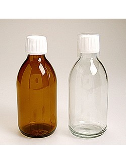 FLACON SIROP VERRE A VIS 30ML+CAP.BAKELITE A/JT BB (X 156)