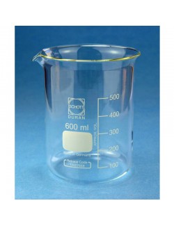 BECHER VERRE BORO FORME BASSE AVEC BEC 25 ML