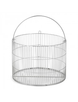 PANIER ROND EN FIL INOX 140 X 140MM