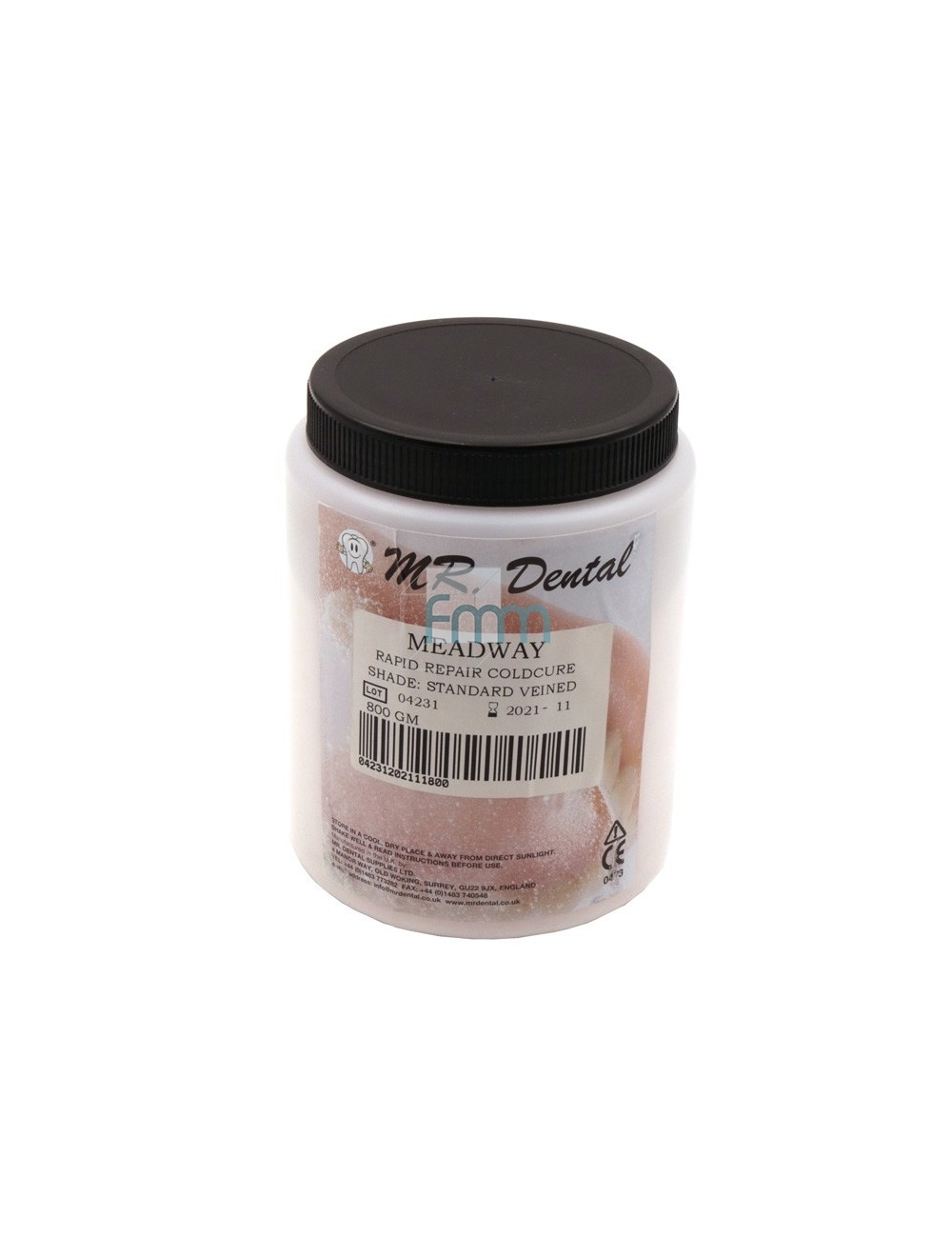 RESINE AUTOPOLYMERISABLE POUDRE 800G BLANCHE TEINTE A1