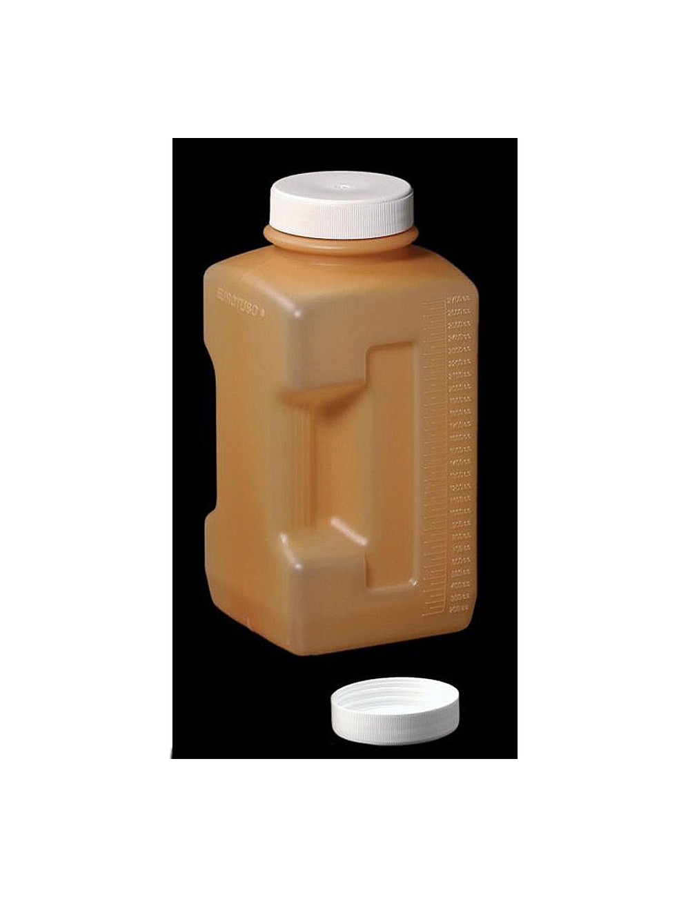 FLACON RECUEIL URINE CARRE MARRON 2700ML (X34)