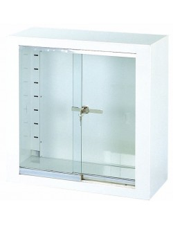VITRINE MURALE 2 PORTES (60X30X60CM) A/CLEF + 2 TABLETTES