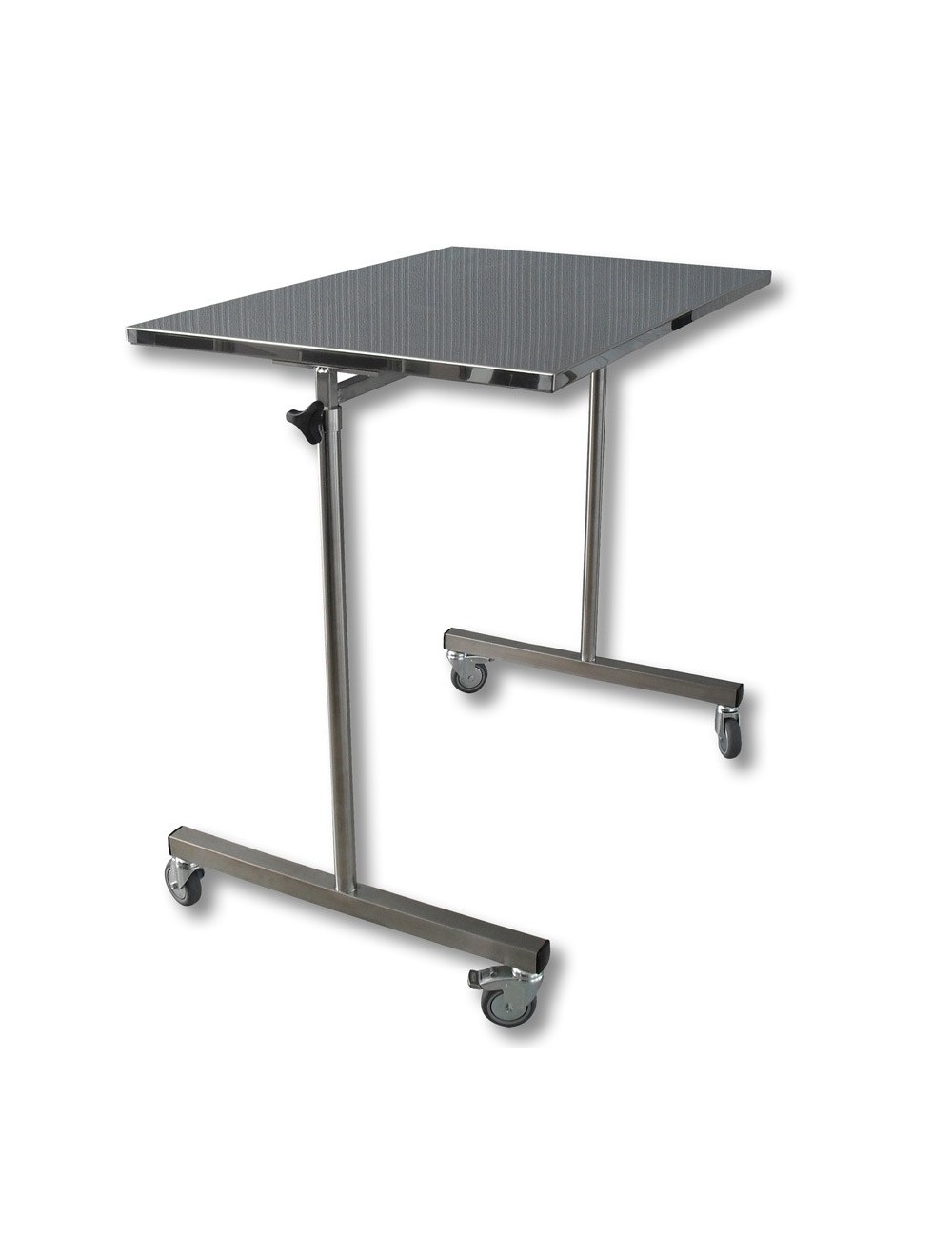 TABLE PONT INOX AVEC ROUES A FREIN