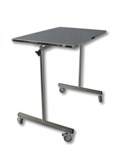 TABLE PONT INOX AVEC ROUES A FREIN