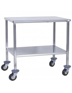 TABLE INSTRUMENTS 2 PLATEAUX INOX 120X60CM