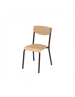 CHAISE BOIS STRUCTURE METAL