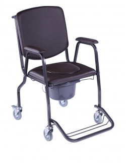 CHAISE PERCEE A ROULETTES CONFORT AVEC GALETTE