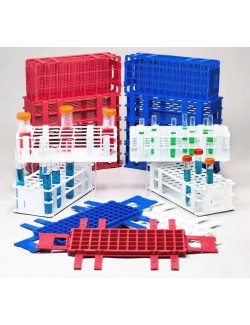 PORTOIR DEMONTABLE POUR 90 TUBES HEMOLYSE  DIAM.13 MM
