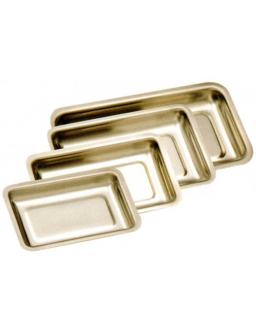 3 Plats Rectangulaires Inox 25x19x5 Cm - Empilables, Pour Four, Panure, Marinade - Bac Alimentaire Multifonction