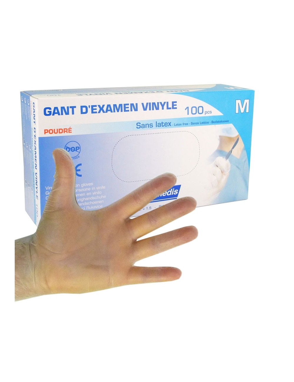 GANTS EN VINYL N.S. POUDRE LARGE (BTE DE 100)