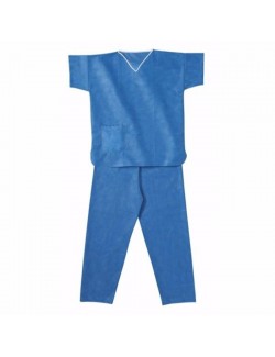 PYJAMA DE BLOC NON STERILE NONTISSE TAILLE XL BLEU (X 50)