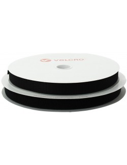 BANDE DE VELCRO ELASTIQUE 2,5 CM - ROULEAU DE 25M