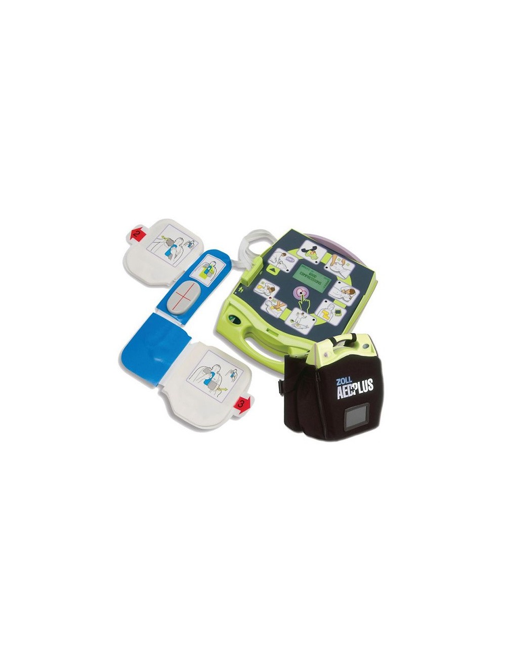 DEFIBRILLATEUR SEMI-AUTOMATIQUE ZOLL AED PLUS COMPLET