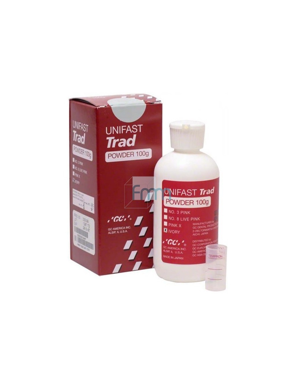 GC UNIFAST TRAD POUDRE 100 GRS IVOIRE, RESINE AUTO PROVISOIRE