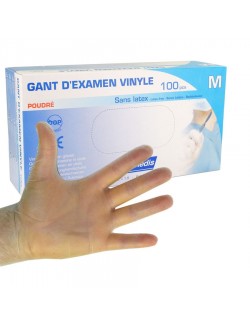 GANTS EN VINYL N.S. POUDRE MEDIUM (BTE DE 100)