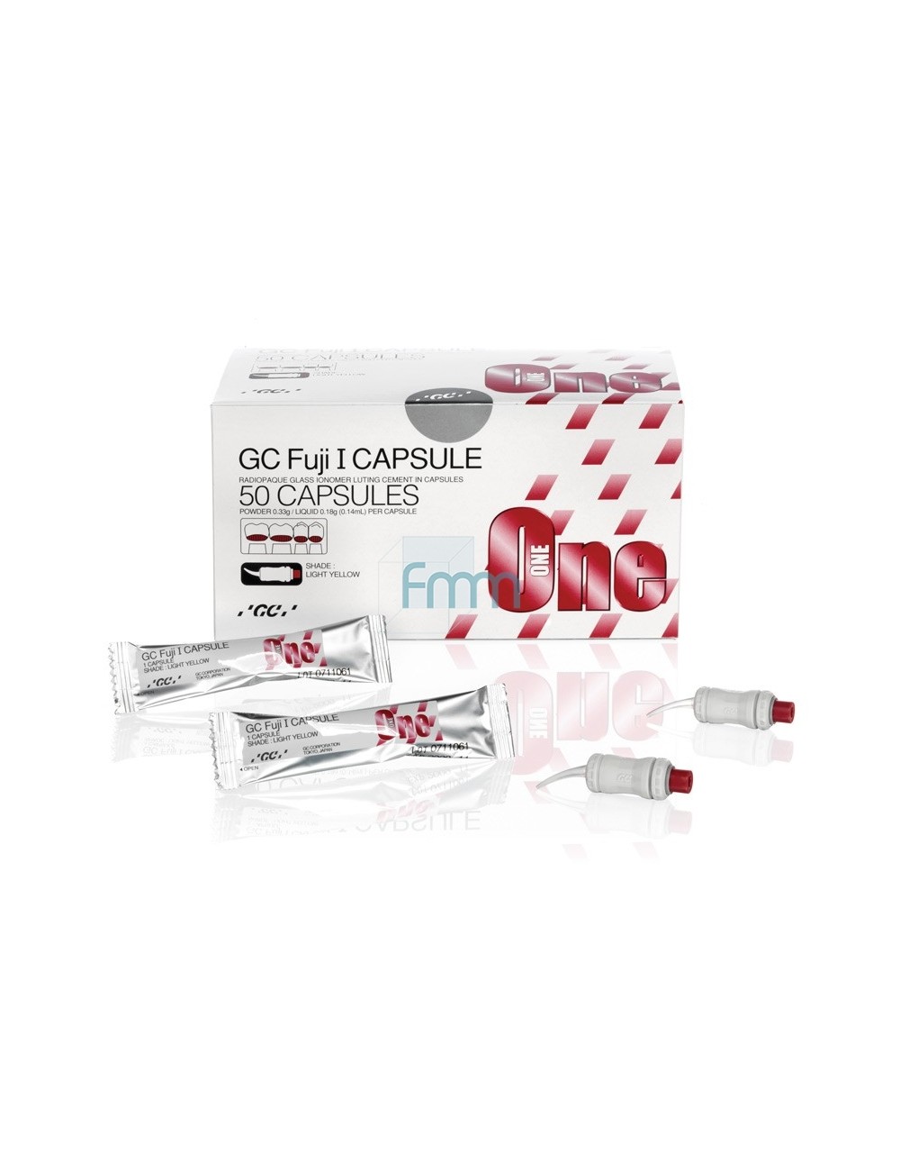 GC FUJI I EN CAPSULES TEINTE JAUNE CLAIR, COFFRET DE 50