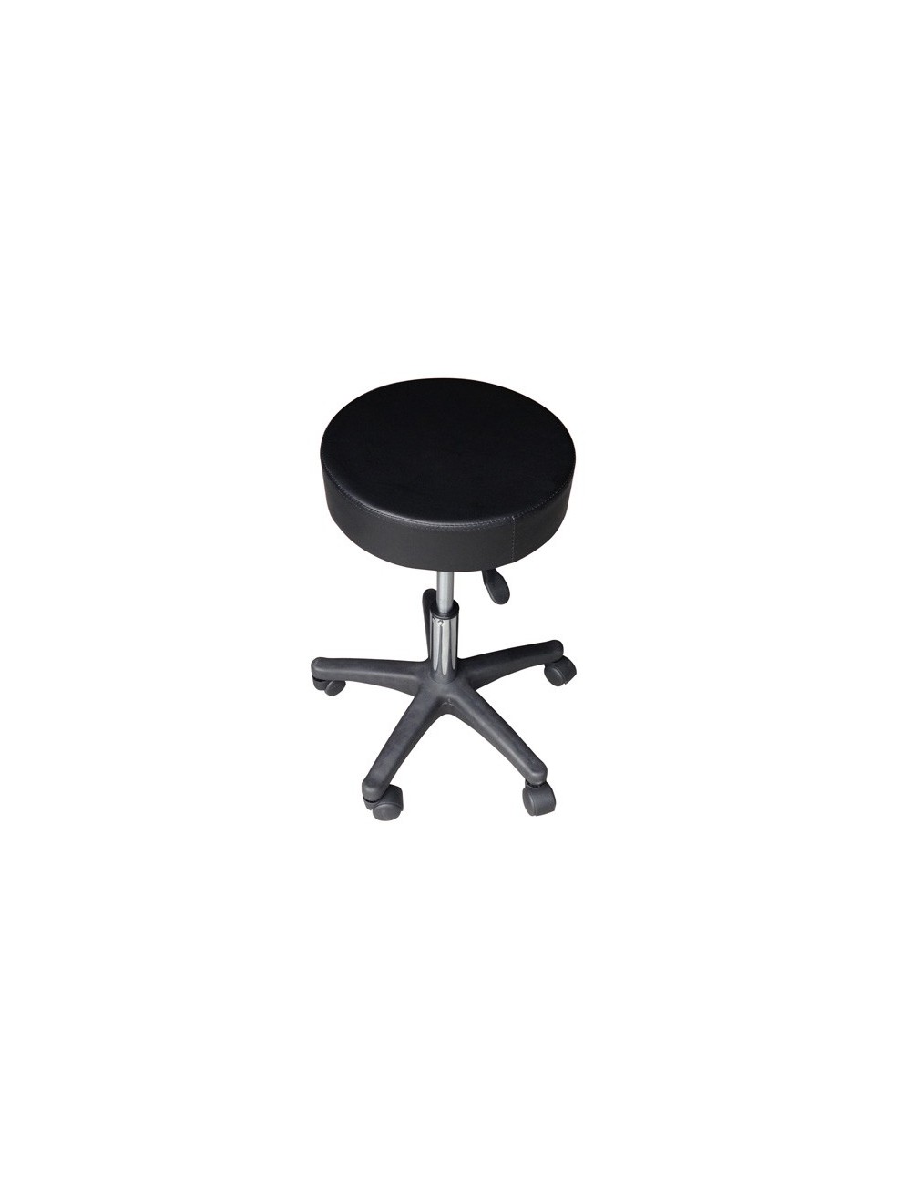 TABOURET HAUTEUR REGLABLE VERIN  A GAZ  SUR ROULETTES NOIR