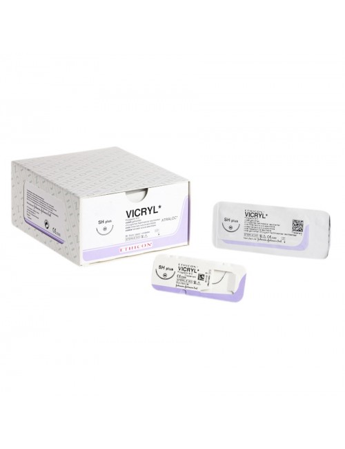 VICRYL DEC.3 (2/0) VISIBLACK 1/2 26MM 75CM (X 36)