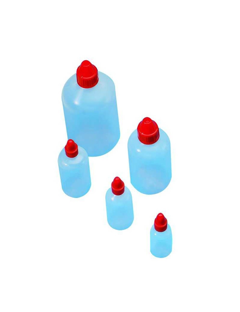 PISSETTE BOUCHON ROUGE POLYETHYLENE 250 ML, AVEC COMPTE-GOUTTES