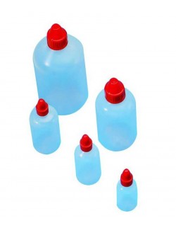 PISSETTE BOUCHON ROUGE POLYETHYLENE 250 ML, AVEC COMPTE-GOUTTES