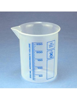 BECHER PLASTIQUE POLYPROPYLENE GRADUE 100 ML