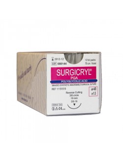 SURGICRYL PGA DEC.2  (3/0) PR 1/2 26MM 75 CM (X 12)