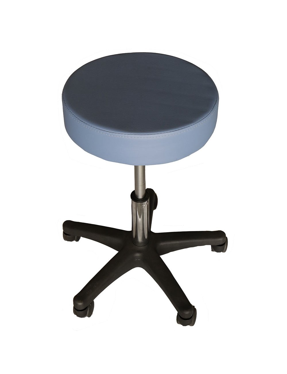 TABOURET HAUTEUR REGLABLE VERIN  A GAZ  SUR ROULETTES BLEU