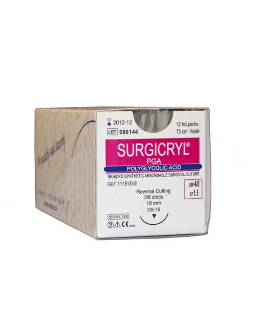 SURGICRYL PGA LIGAPACK DEC.1,5 (4/0) 250 CM (X 12)