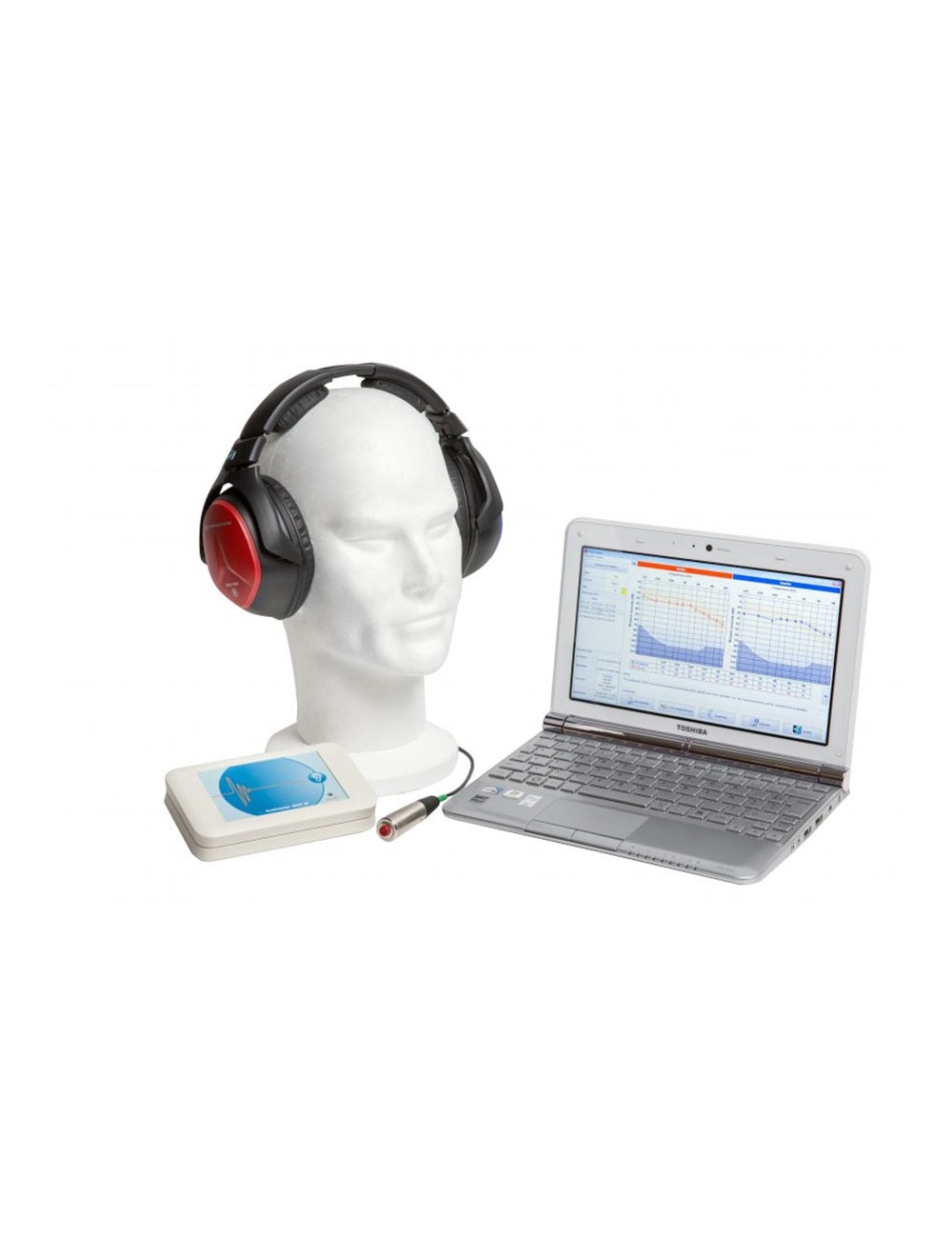 AUDIOMETRE 600 M AVEC CASQUE SENNHEISER HD200 PRO
 ET CABLES ET ADAPTATEURS