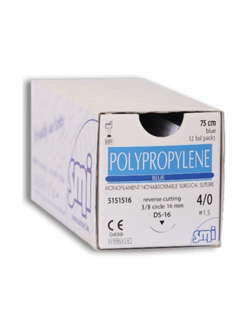 POLYPROPYLENE BLUE DEC.1 (5/0) DS12 3/8 12MM 50CM (X 12)
