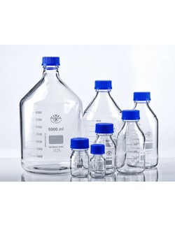 FLACON A REACTIF VERRE 500 ML ISO GL45 (X10)