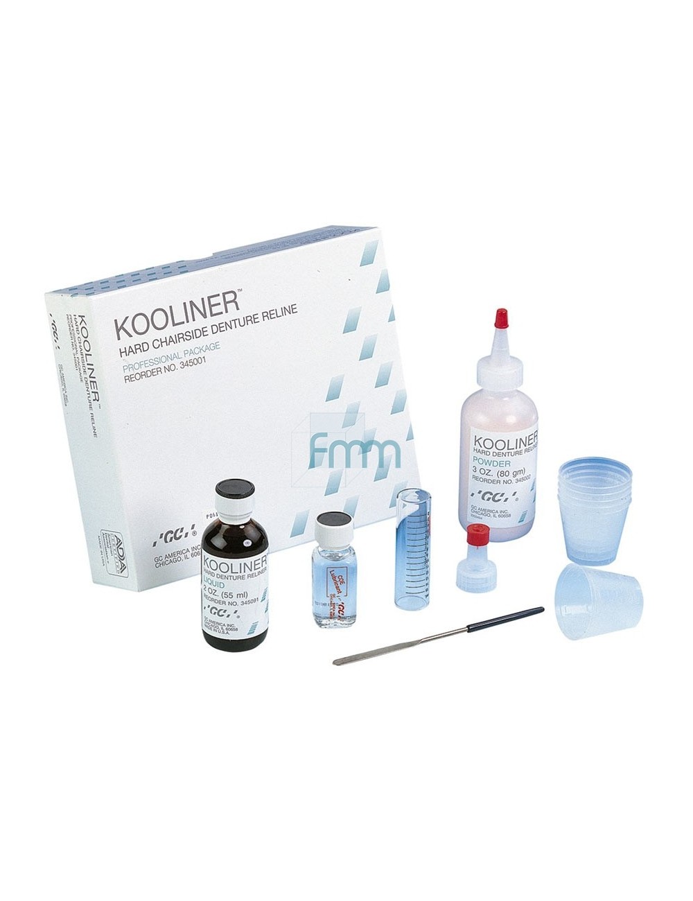 GC KOOLINER RESINE DURE REBASAGE AUTOPOLYMERISABLE 80 GRS + 55 ML*