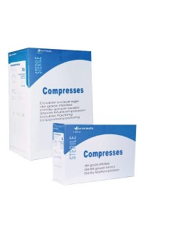 COMPRESSE DE GAZE STERILE 8 PLIS 10 X 10CM (50 SACHETS DE 2)