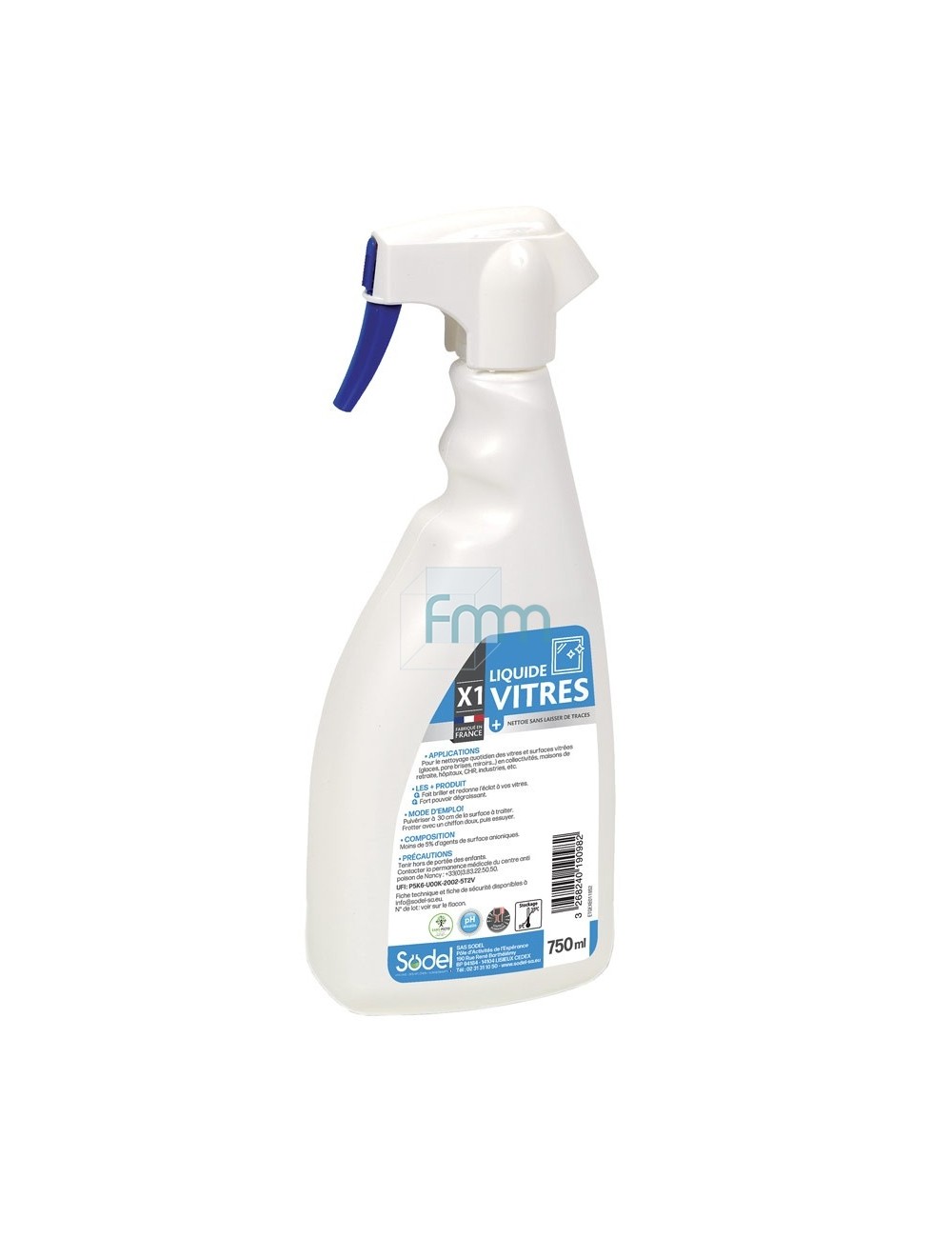 LIQUIDE VITRES SURFACES VITREES EN SPRAY (PAR 6 SPRAYS DE 750 ML)