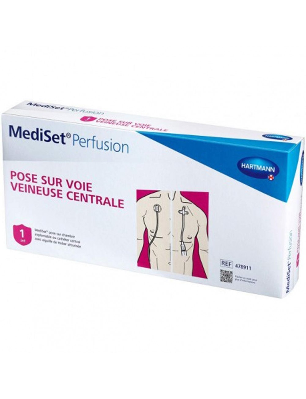 MEDISET POSE SUR CHAMBRE IMPLANTABLE/CATHETER CENTRAL (X10 SETS)  A/AIGUILLE HUBER SECURISE 20G