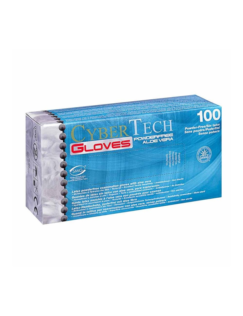 GANT D'EXAMEN LATEX NON STERILE NON POUDRE TAILLE M (X100)