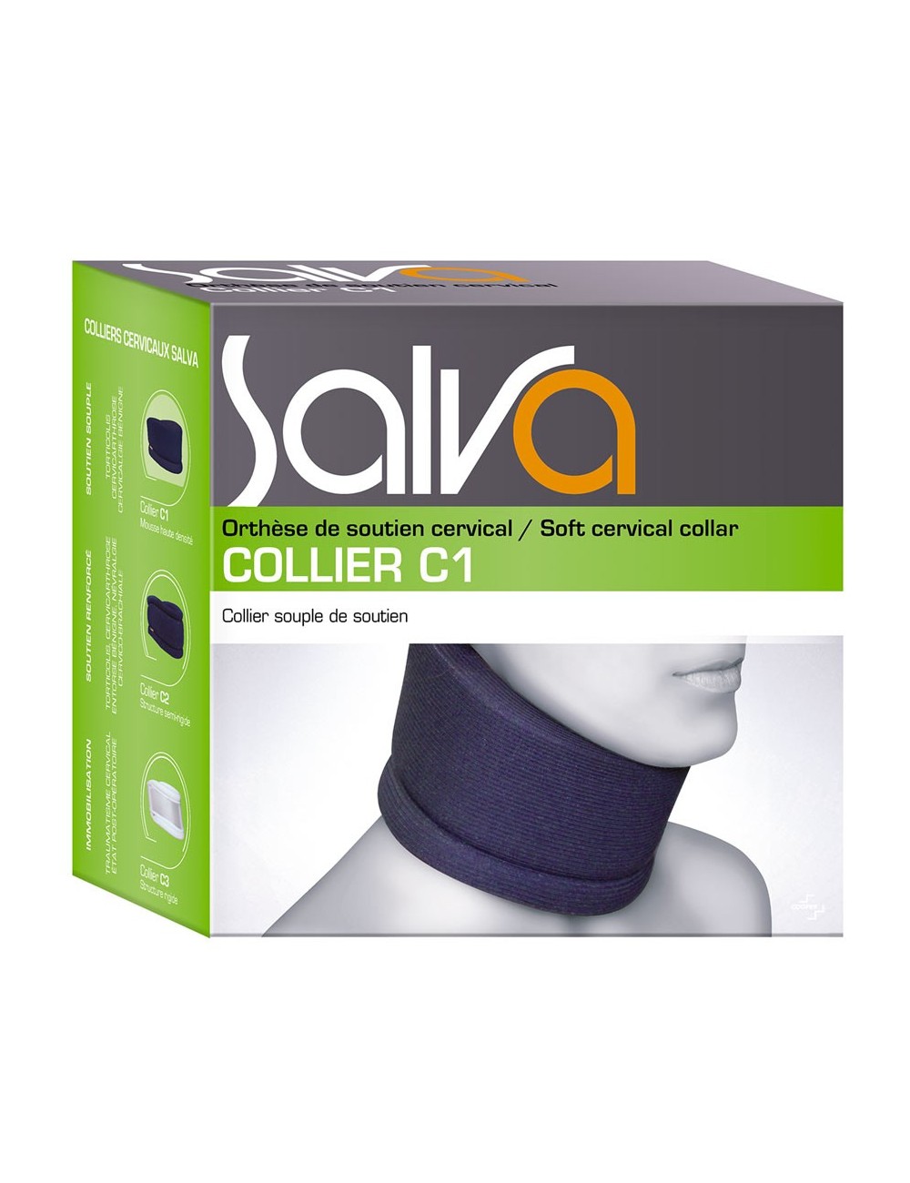 COLLIER CERVICAL MOUSSE GAINE COTON FERM.VELCRO