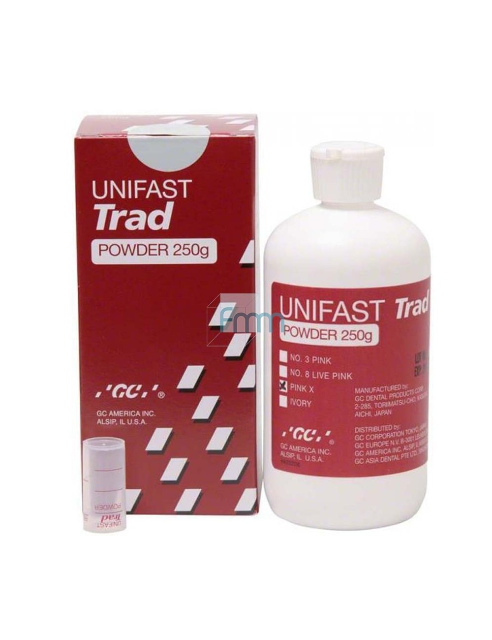 GC UNIFAST TRAD POUDRE 250 GRS ROSE N°8, RESINE AUTO PROVISOIRE