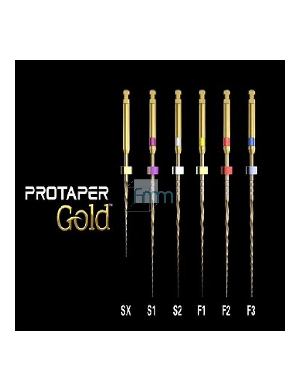 LIMES PROTAPER GOLD MECANISEES LG 25MM ASSORTIES SX A F3, BLISTER DE 6