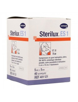 COMPRESSE DE GAZE HYDROPHILE STERILUX 5X5CM (X100)