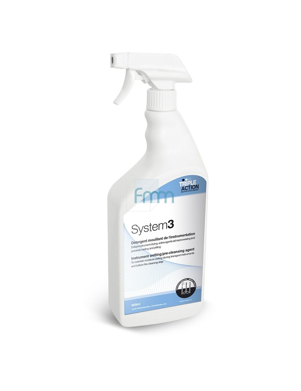 SYSTEM 3  DETERGENT MOUILLANT INSTRUMENTATION PAR 12 FLACONS SPRAY DE 750 ML