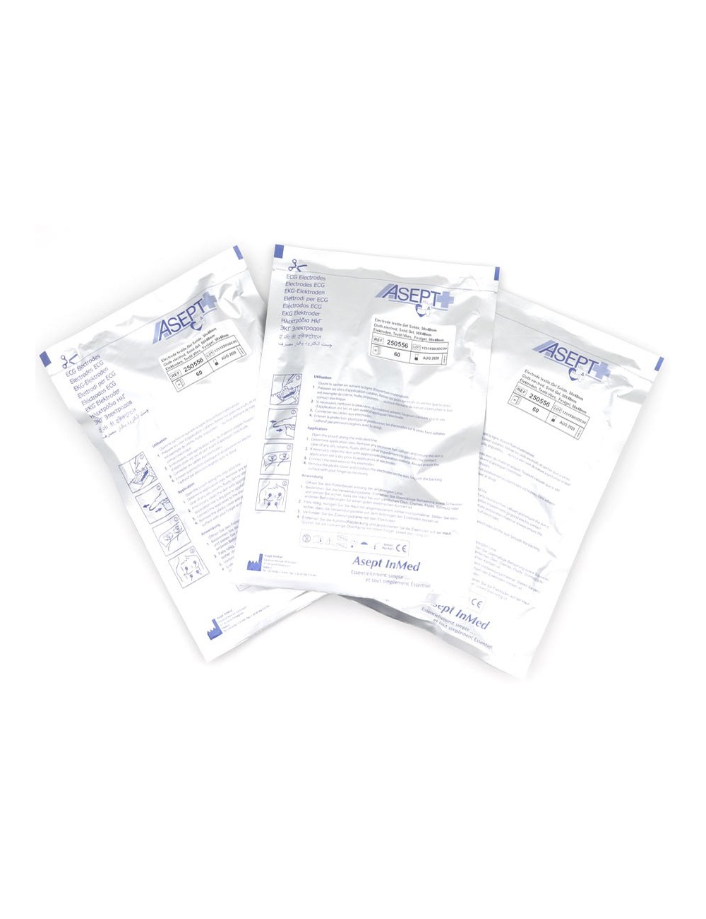 ELECTRODES PRESSION PREGELIFIEES POUR ECG  DIAM.45 (X 60 UNITES)