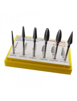 ASSORTIMENT DE 6 FRAISES CARBURE TUNGSTENE PM RESINES/PLATRES/METAUX